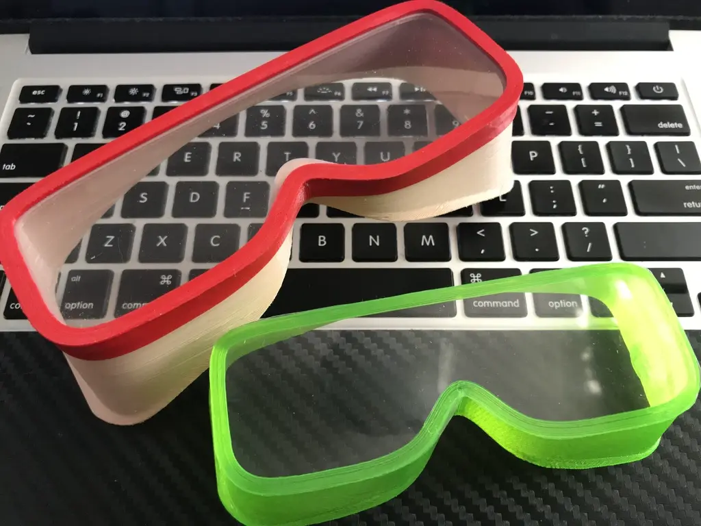 Flexible Goggles Optimised for 3DP [Print on Transparent Fil