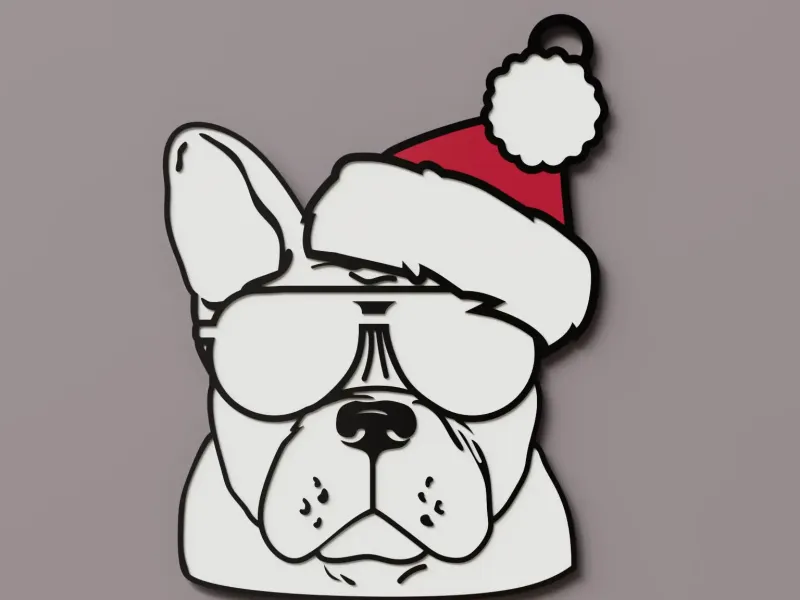 Christmas ornament - french bulldog