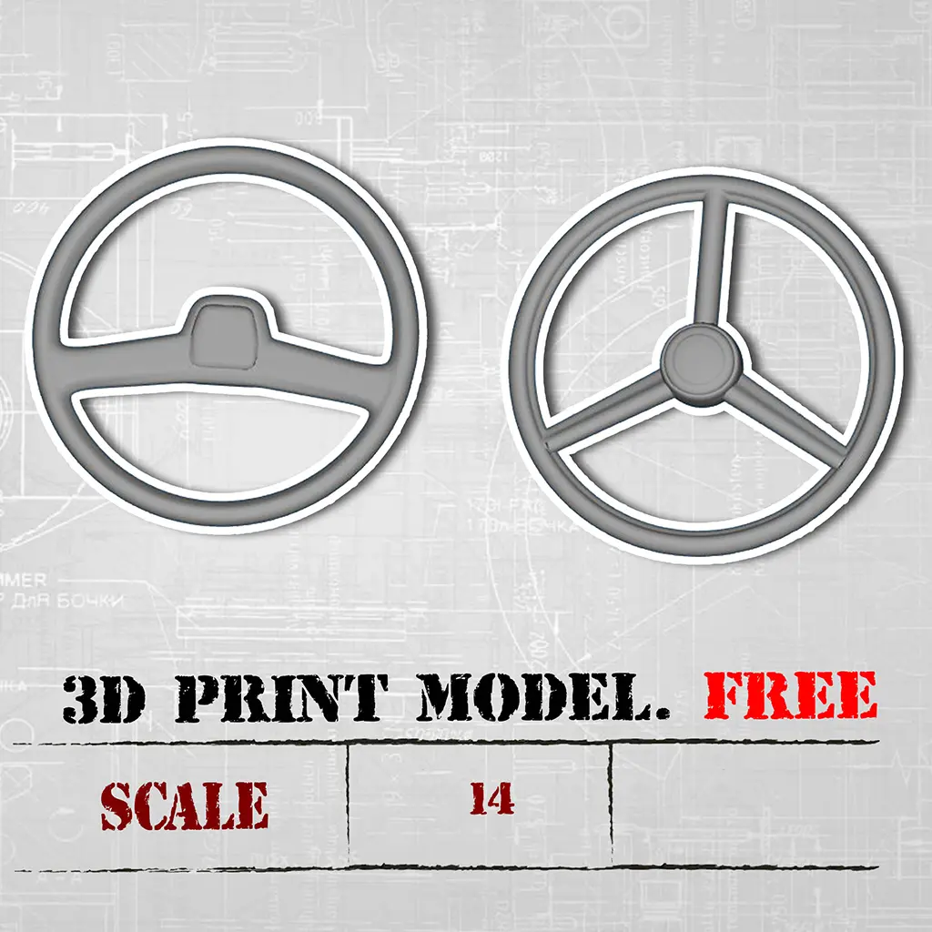 Volante para camião semi-modelo kits Impressão 3d STL grátis