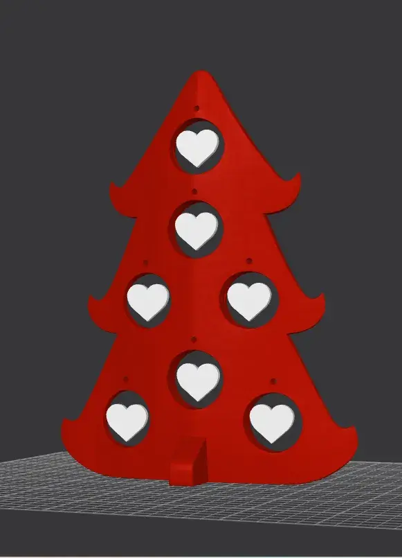 🎄✨ Árbol de Navidad Mini – Corazones Blancos🎄✨