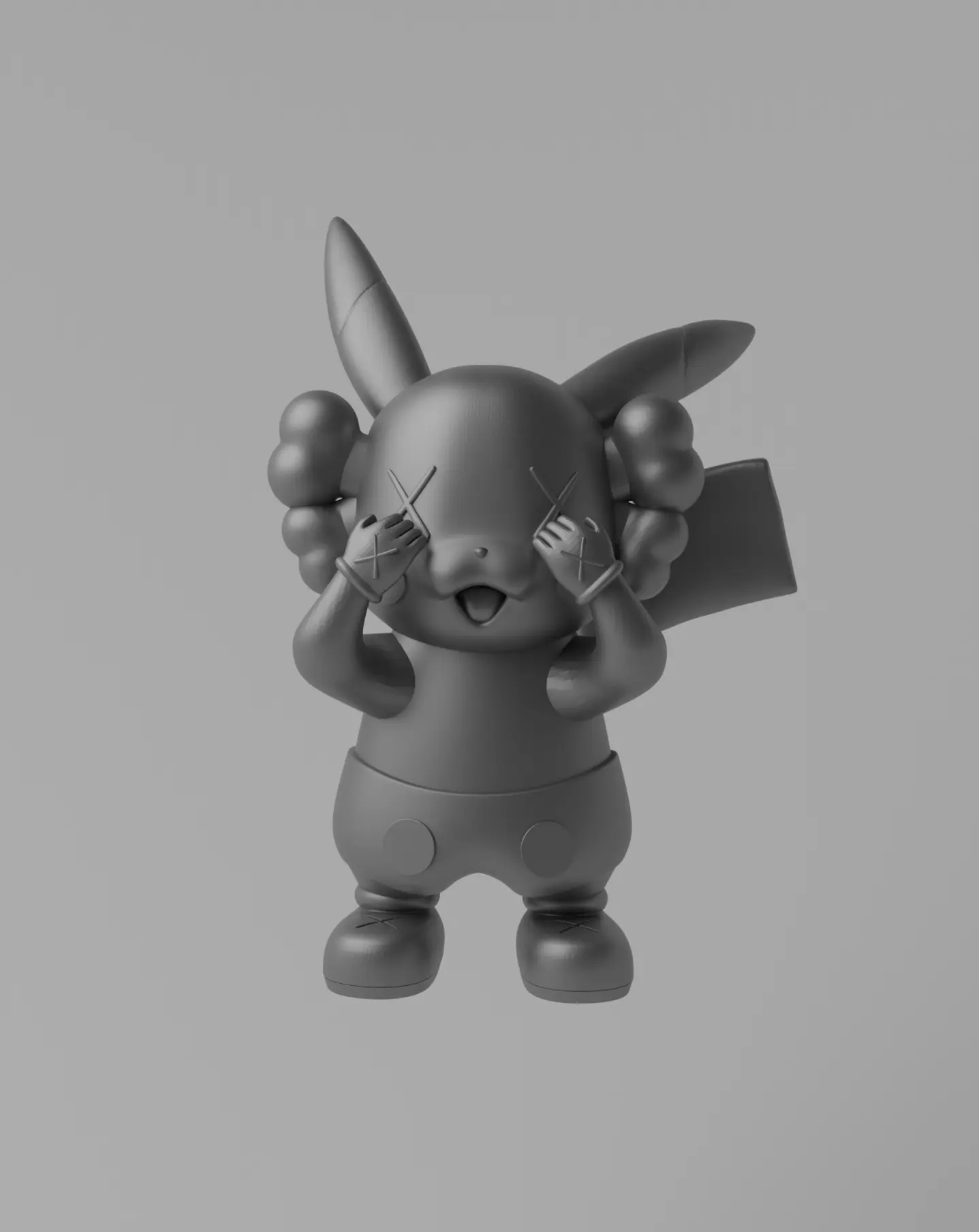 Kaws x Pikachu Art Toy Fan Art