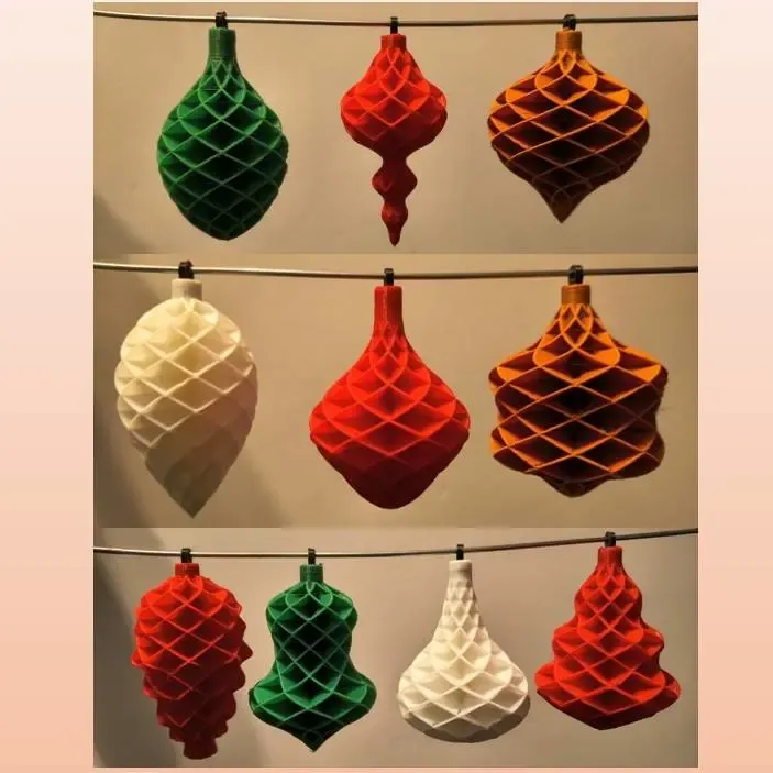 Decorazioni natalizie - vari stili di palline - torsione incrociata