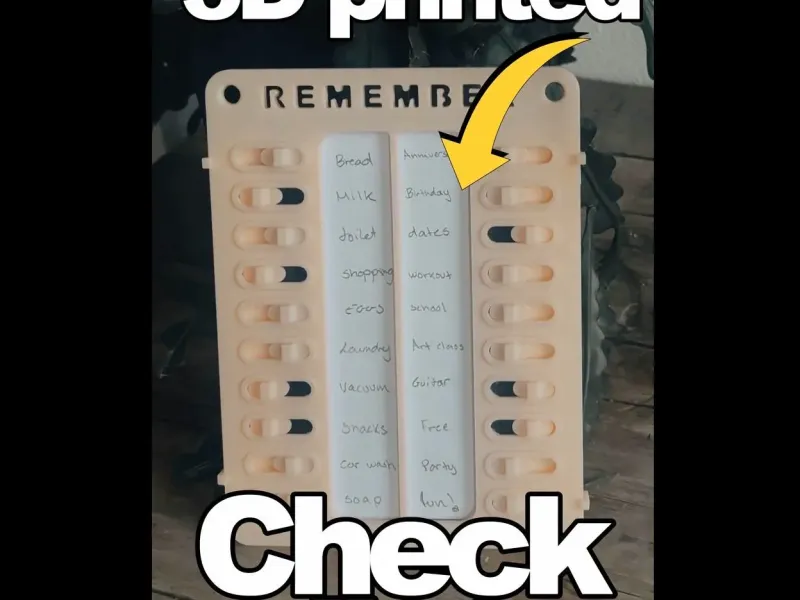 3D-geprinte checklist