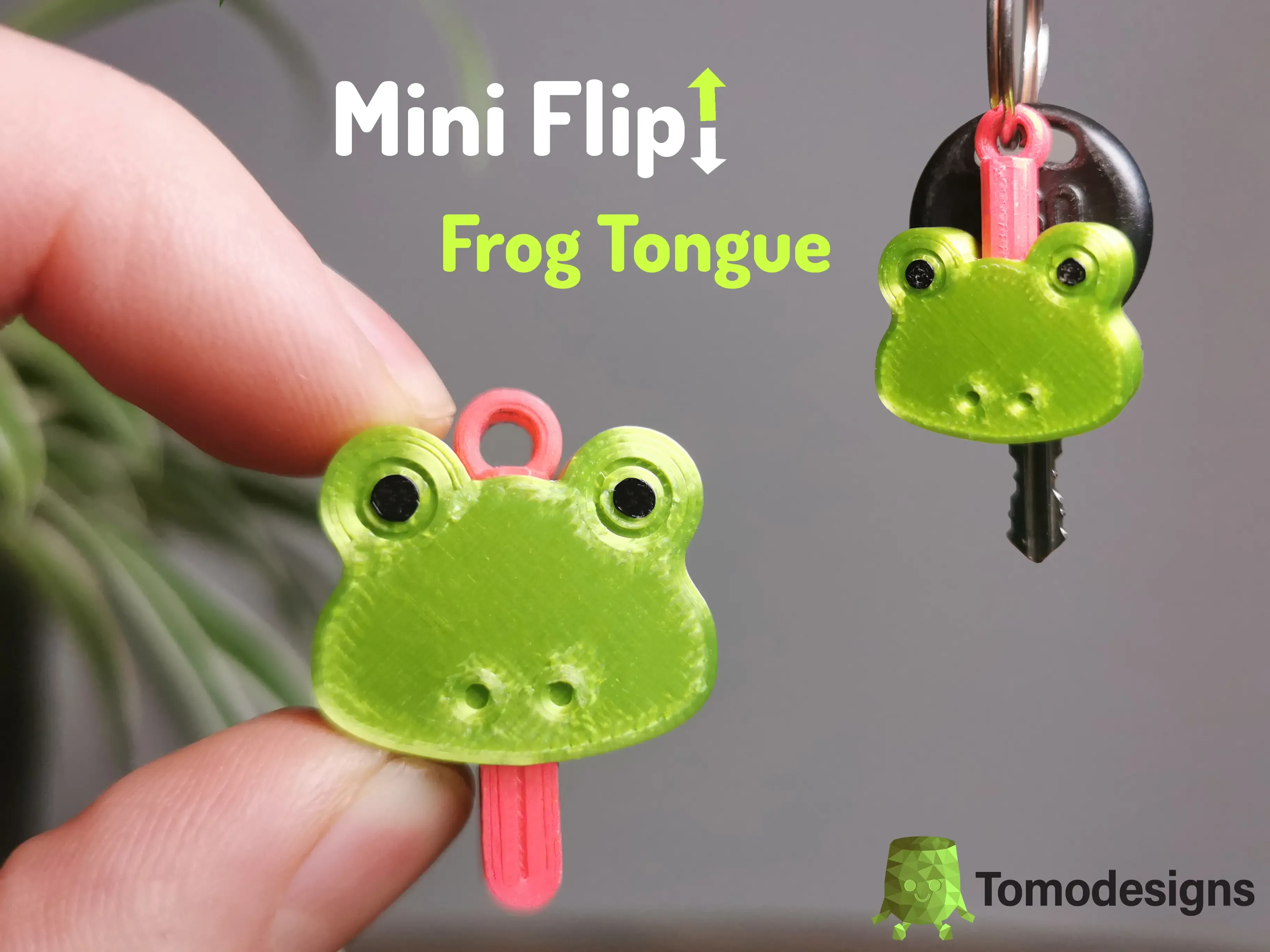 Mini Flip Frog Tongue Keychain