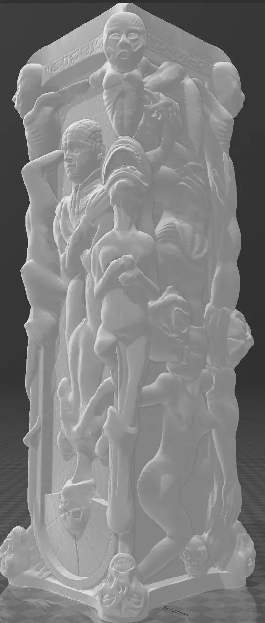 Hellraiser Pillar of Souls Closed Mouth 3D print model