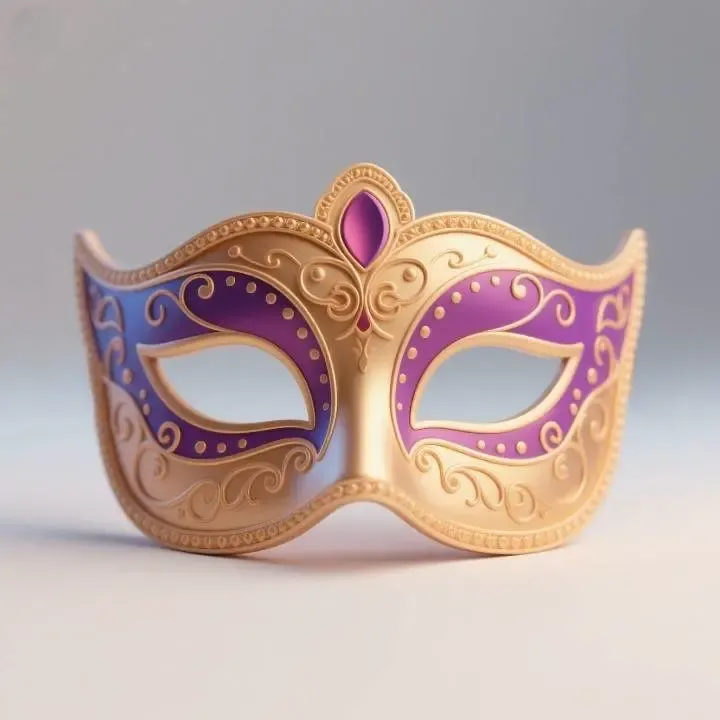 3106 Venetian Carnival Mask Color 3D Model  figurine  stl