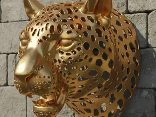 Cabeza Leopardo Adorno