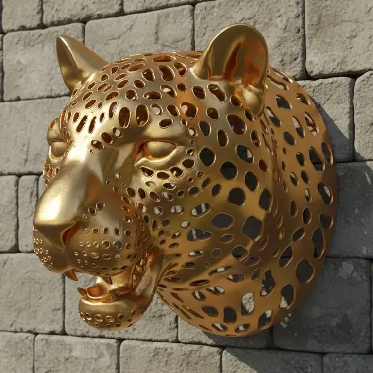 Cabeza Leopardo Adorno