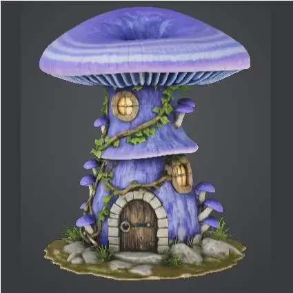 Purple moon Mushroom house