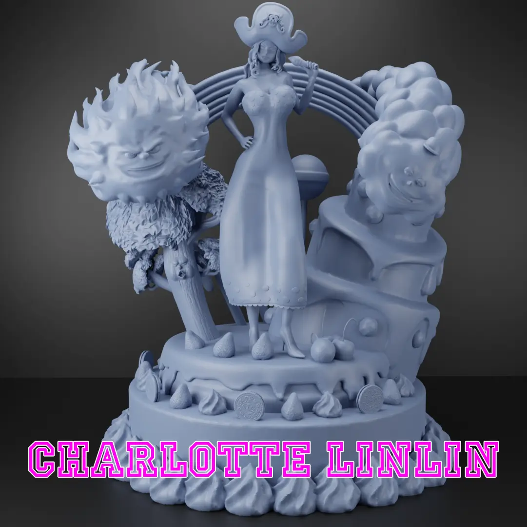 JOVEM CHARLOTTE LINLIN (BIG MOM) - PEÇA ÚNICA - IMPRESSÃO 3D