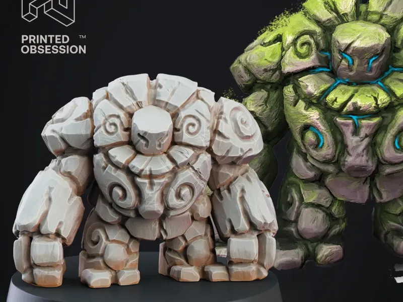 Golem di pietra - Costrutto - PRESUPPORTATO - D&amp;D 32mm