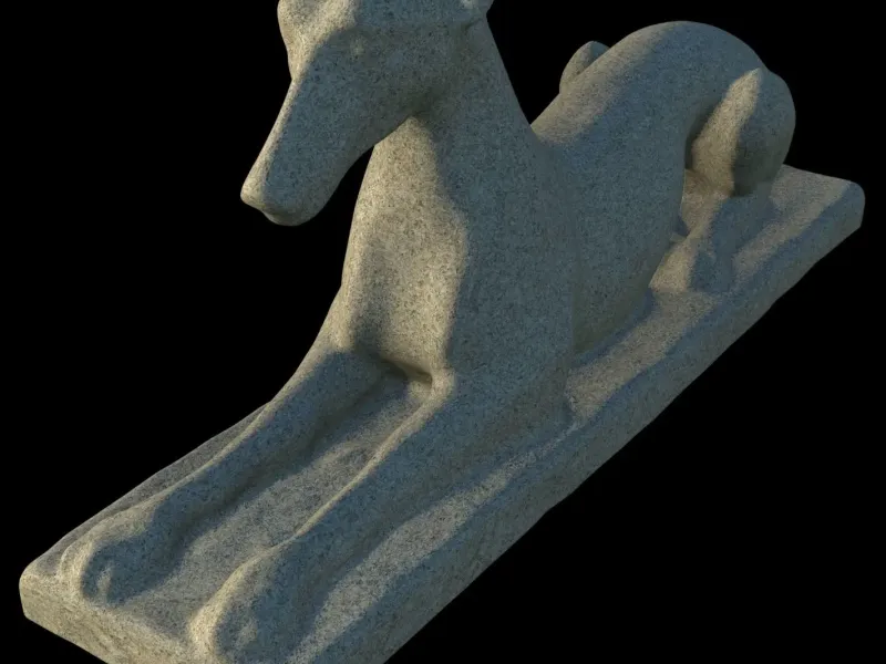 Greyhound - An Old & Weathered Stone Garden Ornament