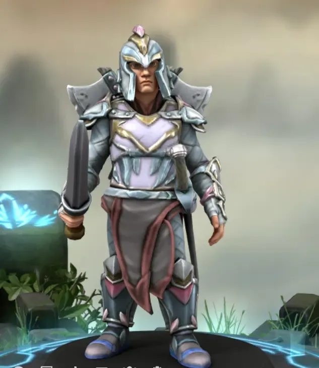 Fighter with axe and long sword