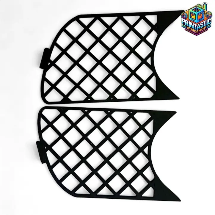 BMW E46 M-TECH FOG LIGHT MESH COVERS – FRONT BUMPER GRILLES