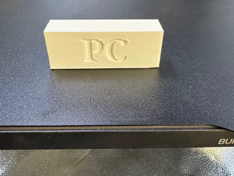 PC filament material label for 19.05 mm | 3/4” dowel rods