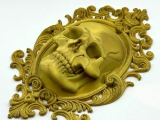 Baroque Skull Wall Plaque