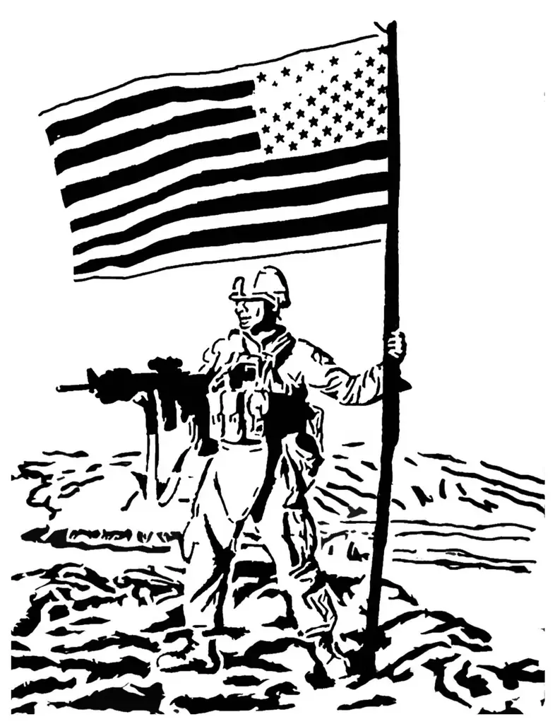 U.S Soldier stencil