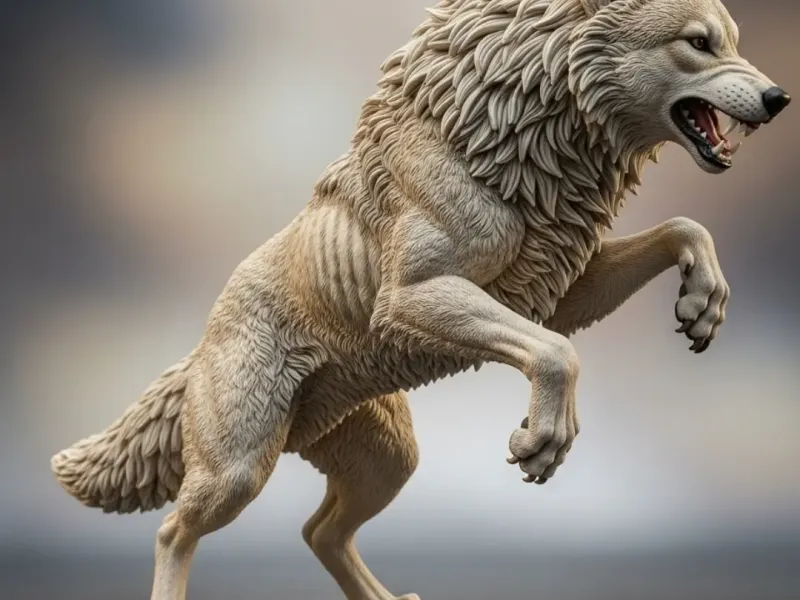 Lobo atacando 