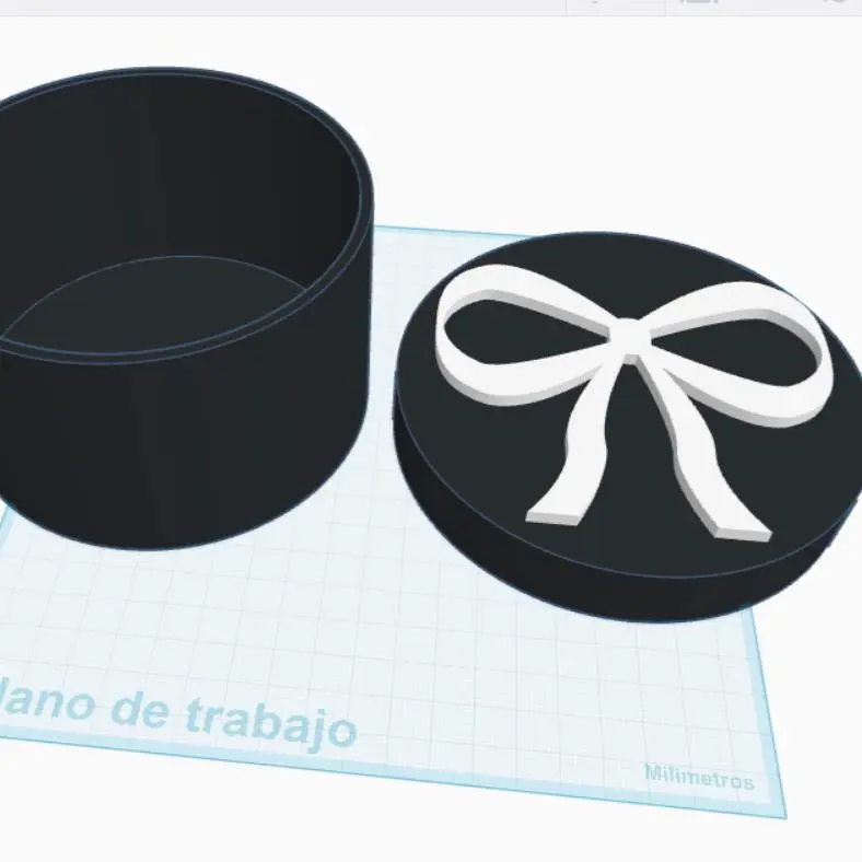 Cylindrical Gift Box With Bow – 3D Printable STL