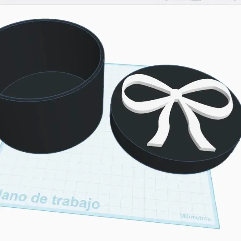 Cylindrical Gift Box With Bow – 3D Printable STL