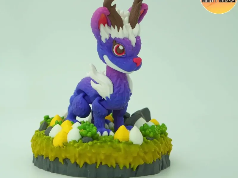PRINT IN PLACE FLEXI EASTER DRAGON ARTICULATED