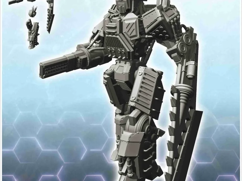 Nudos combat robot (6) - miniatures w40k scifi warhammer ter