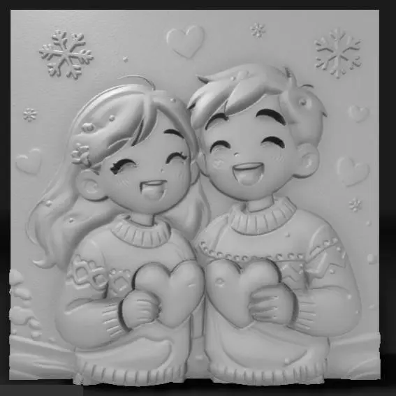 Christmas love cartoon