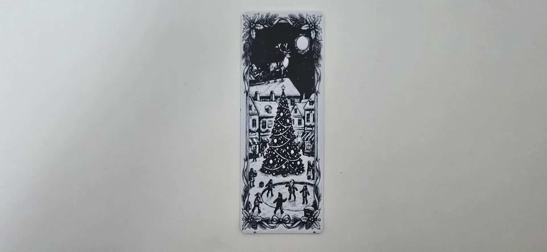 Snow Village Ice Skating Bookmark