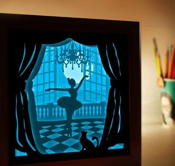 Balet Dancer Swan light box (cutie de umbre)