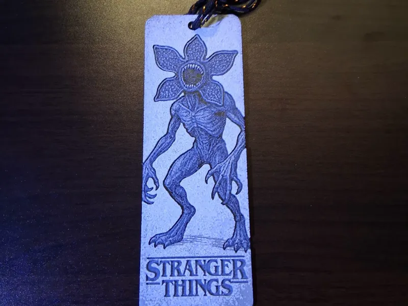 Stranger Things Demogorgon Hueforge Bookmark