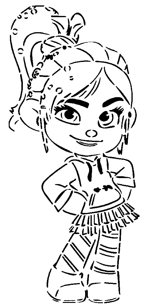 Vanellope von Schweetz plantilla 2