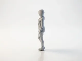 Cute Girl Figurine Chibi Anime 3D Printable