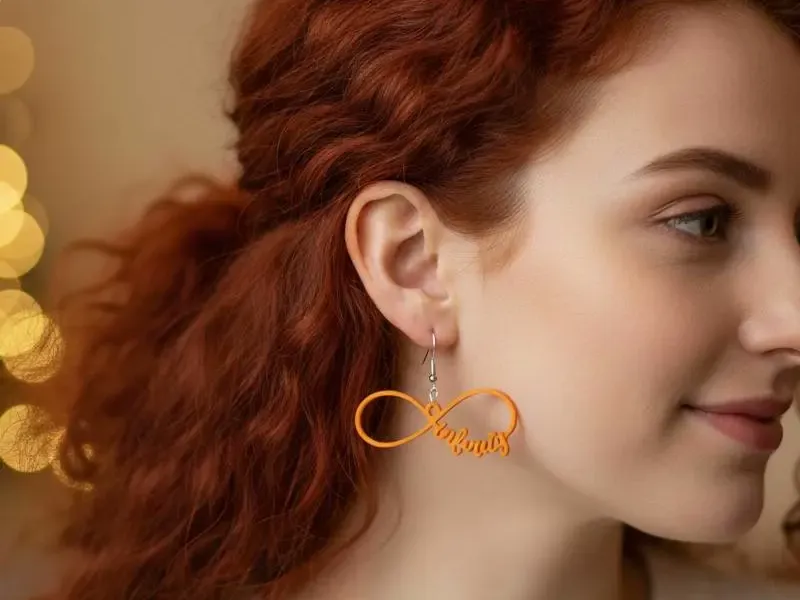 3D Printed Infinity Earrings