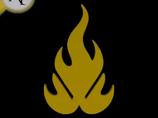 Simple Flame Symbol - 2D Art