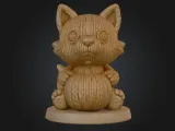 Halloween : Knitted wolf with pumpkin V2-1