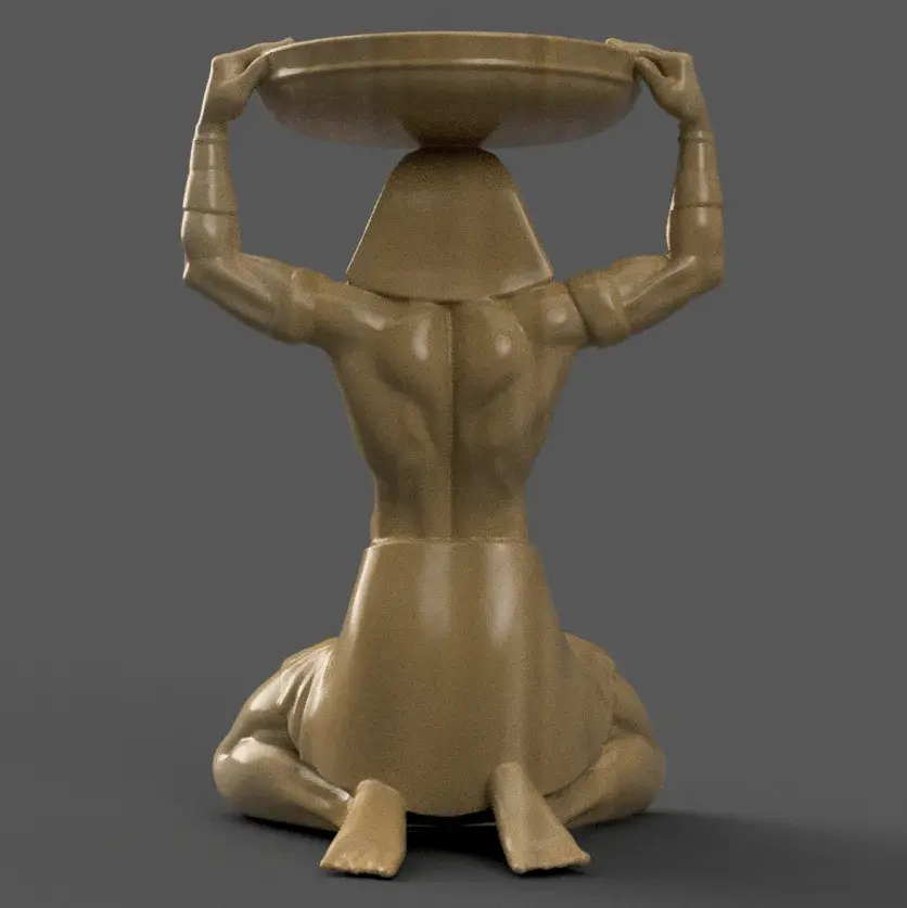 Egyptian Pharaoh urn alexa holder - candle holder
