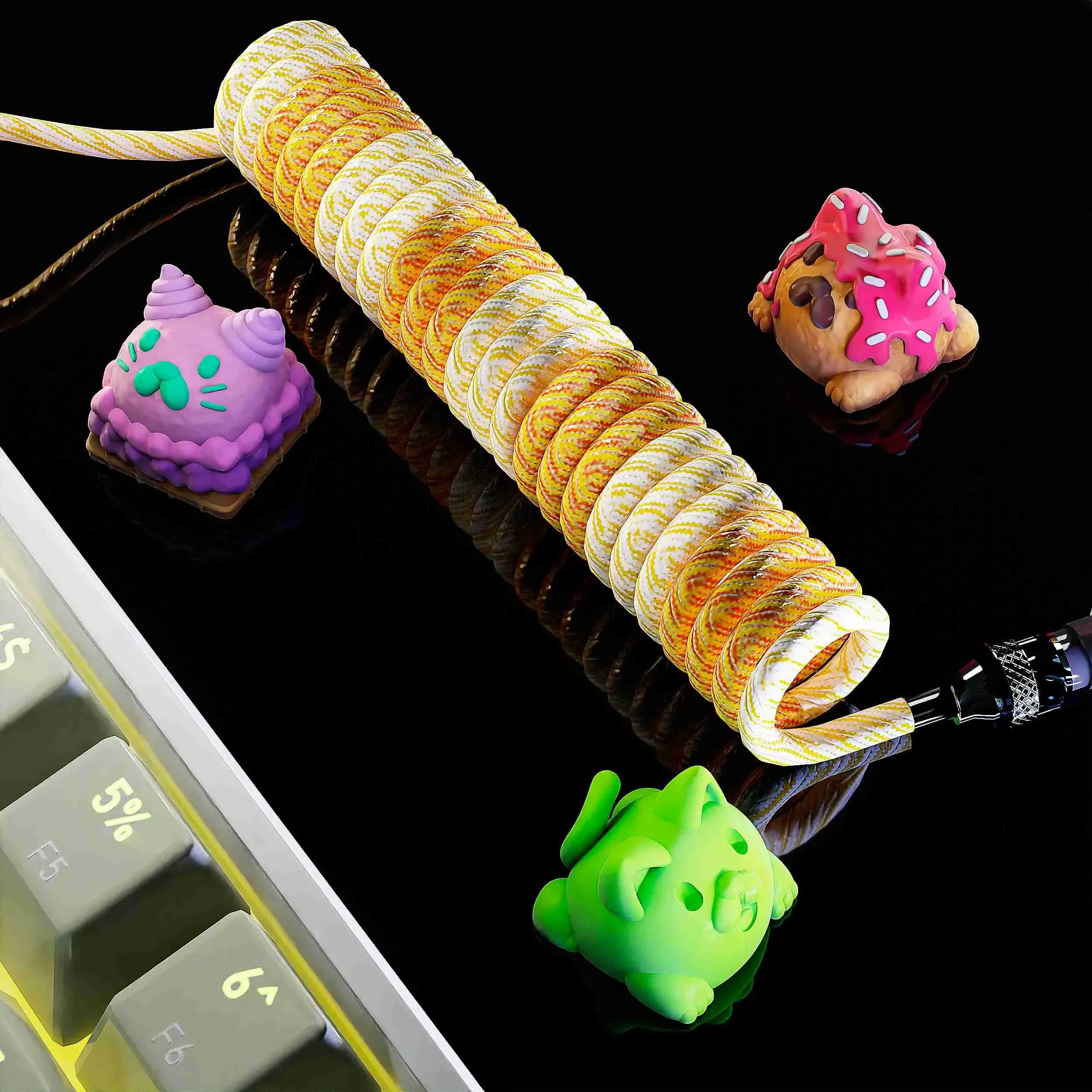 Foody Cats Keycaps - Mechanical Keyboard