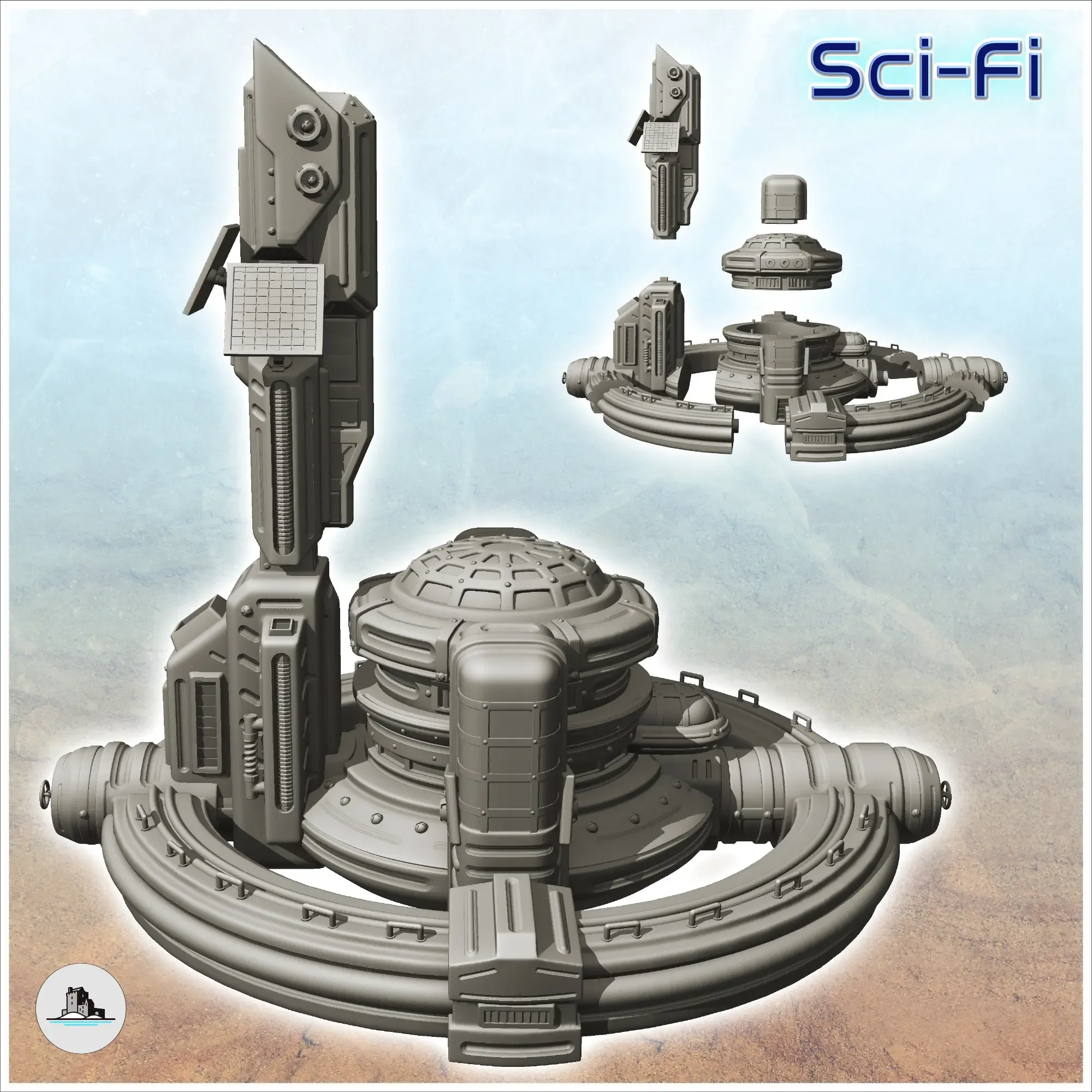 Large circular base - Terrain Scifi Science fiction SF