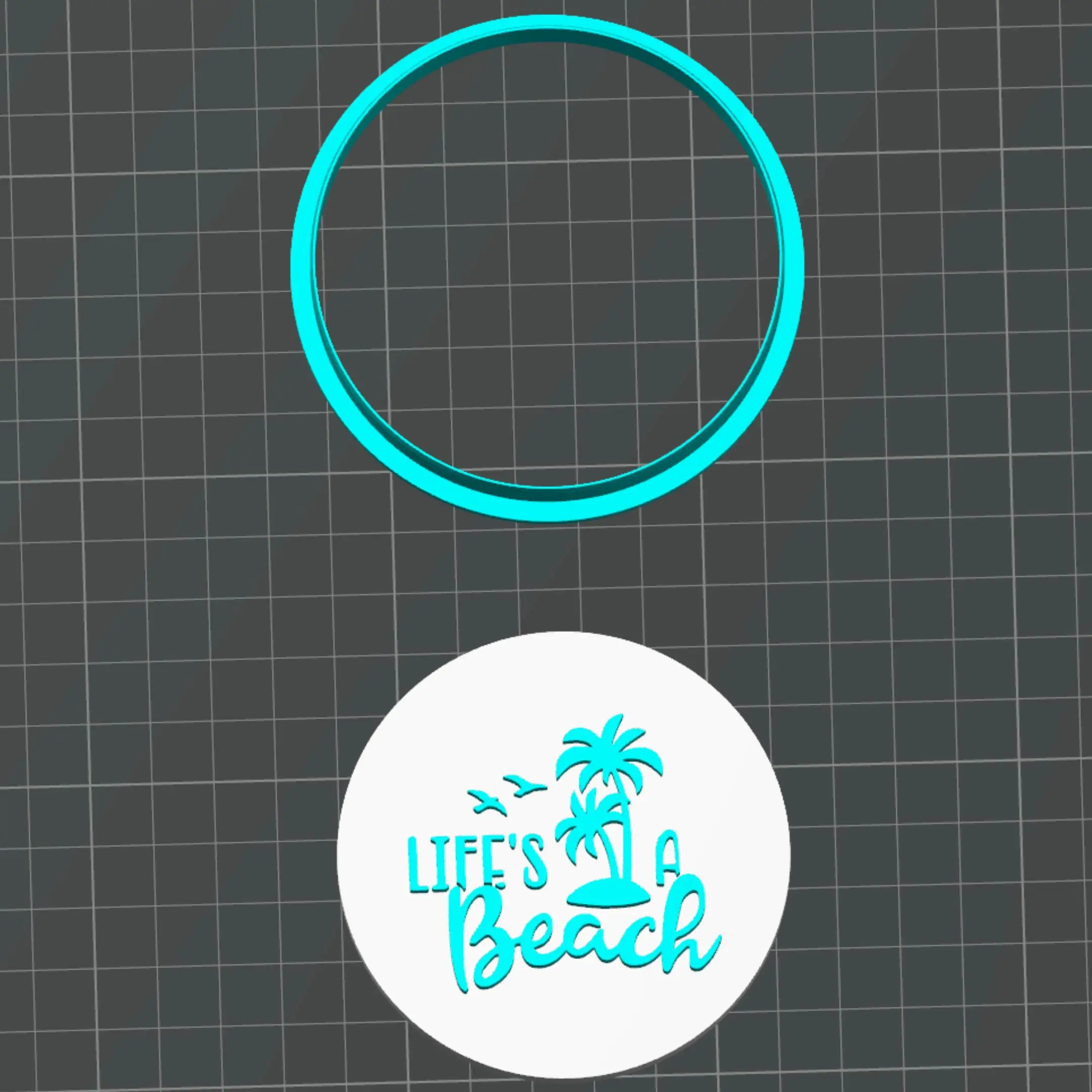 Life's A Beach Cookie Cutter & Embosser