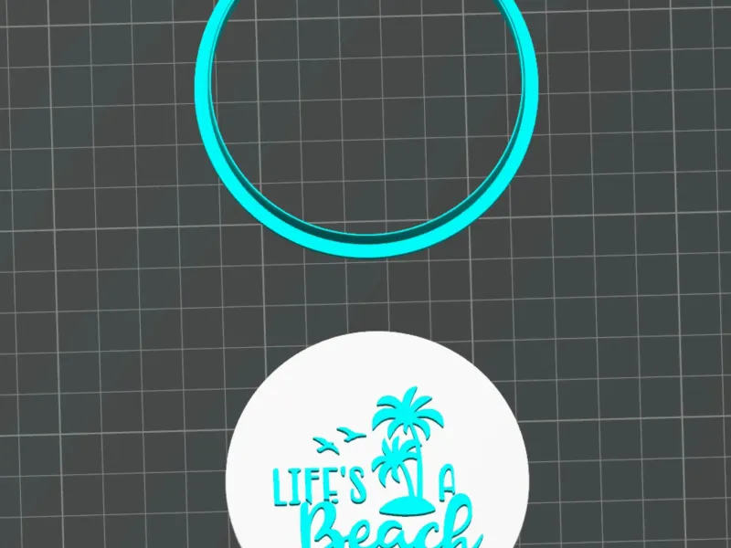 Life's A Beach Cookie Cutter & Embosser