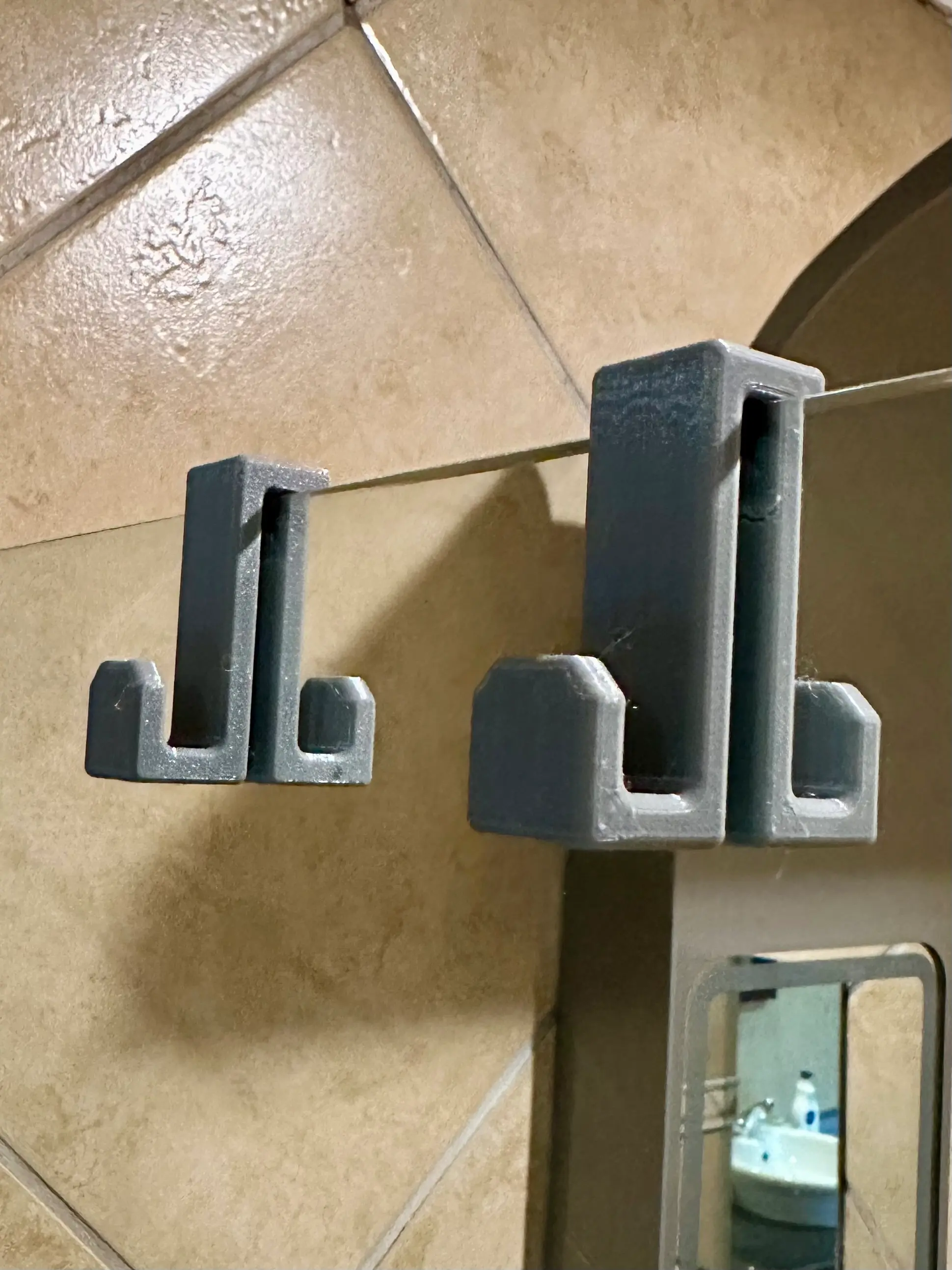 Double-sided Shower Glass Hook - 8mm Glass