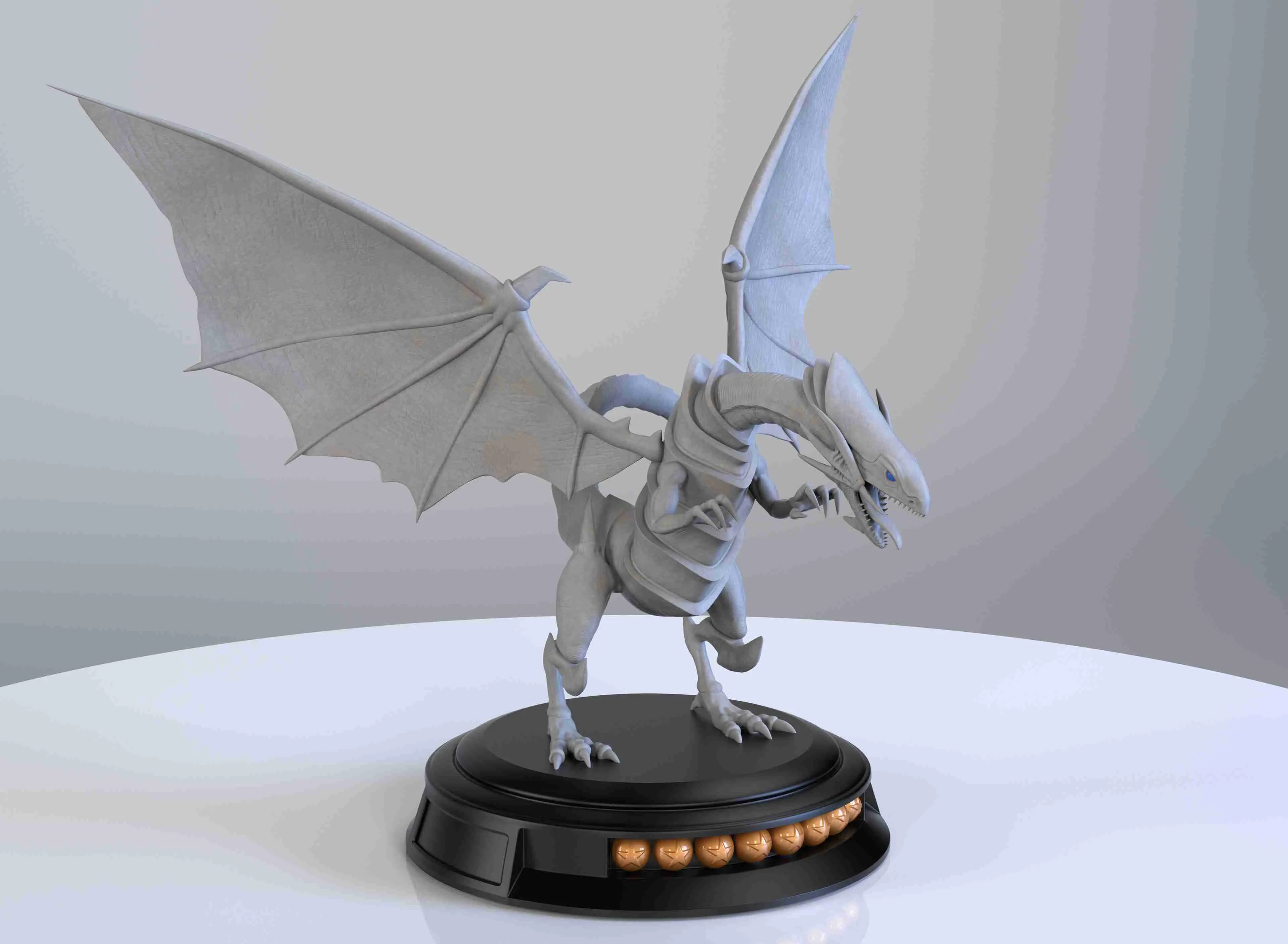 BLUE EYES WHITE DRAGON - READY TO PRINT 3D MODEL