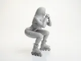 Rollerblade Lady Figurine Female Sports 3D Printable-1
