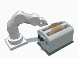 Robotic arm with toaster-0