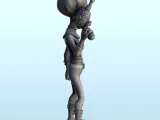 Alien soldier with laser gun (1) (+ pre-supported version &-2