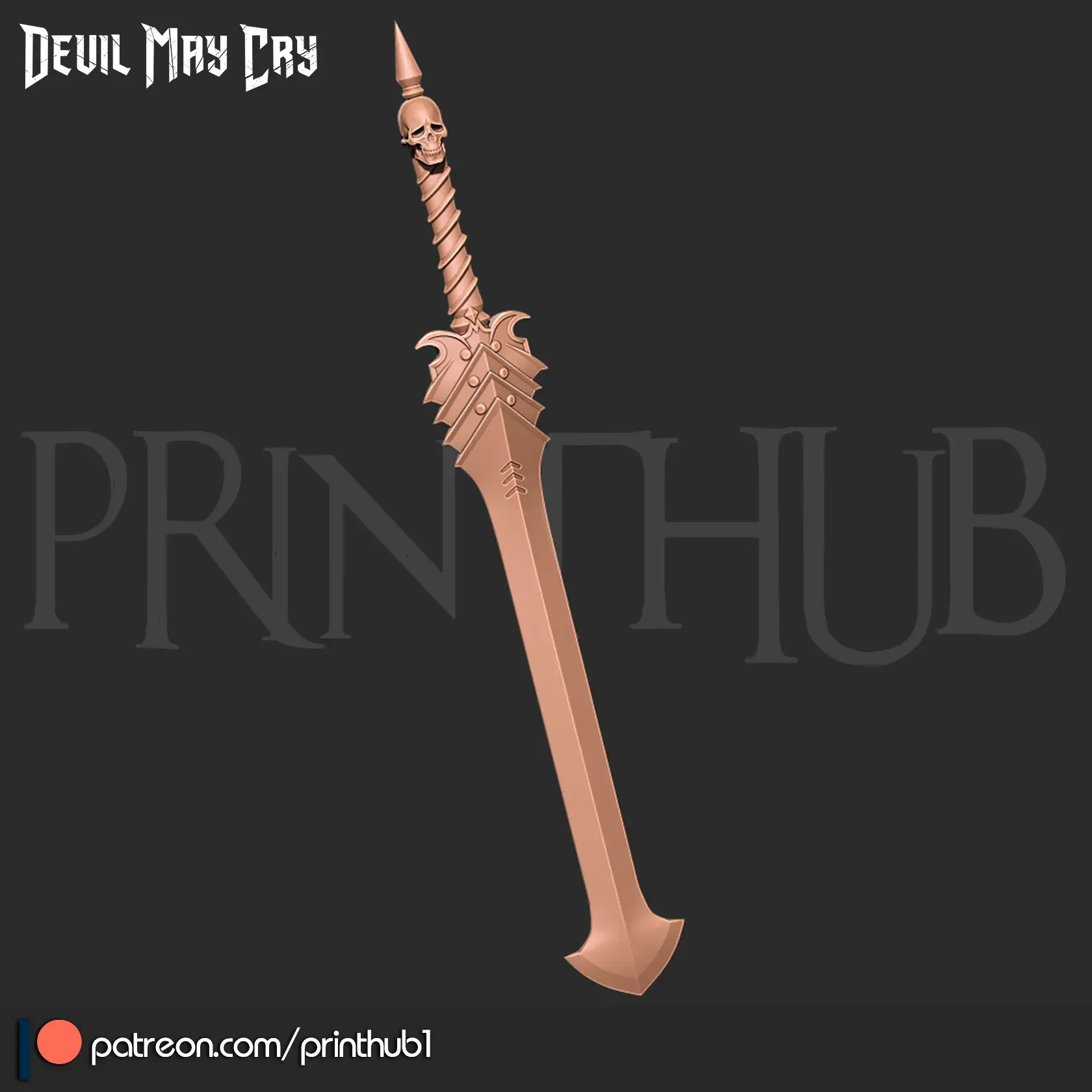 Baul & Modeus swords from devil may cry 2007 for cosplay stl