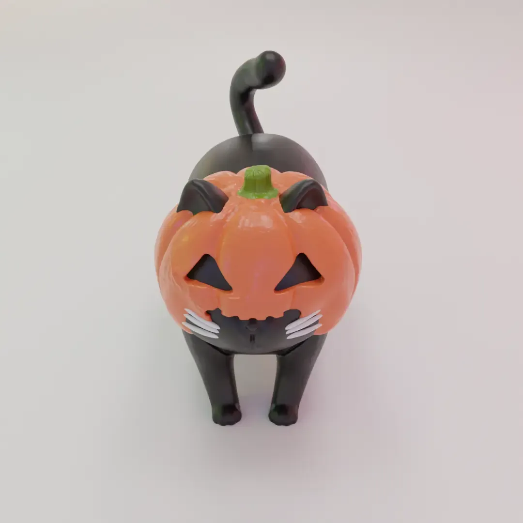 Halloween Print & Paint - Pumpkin Cat