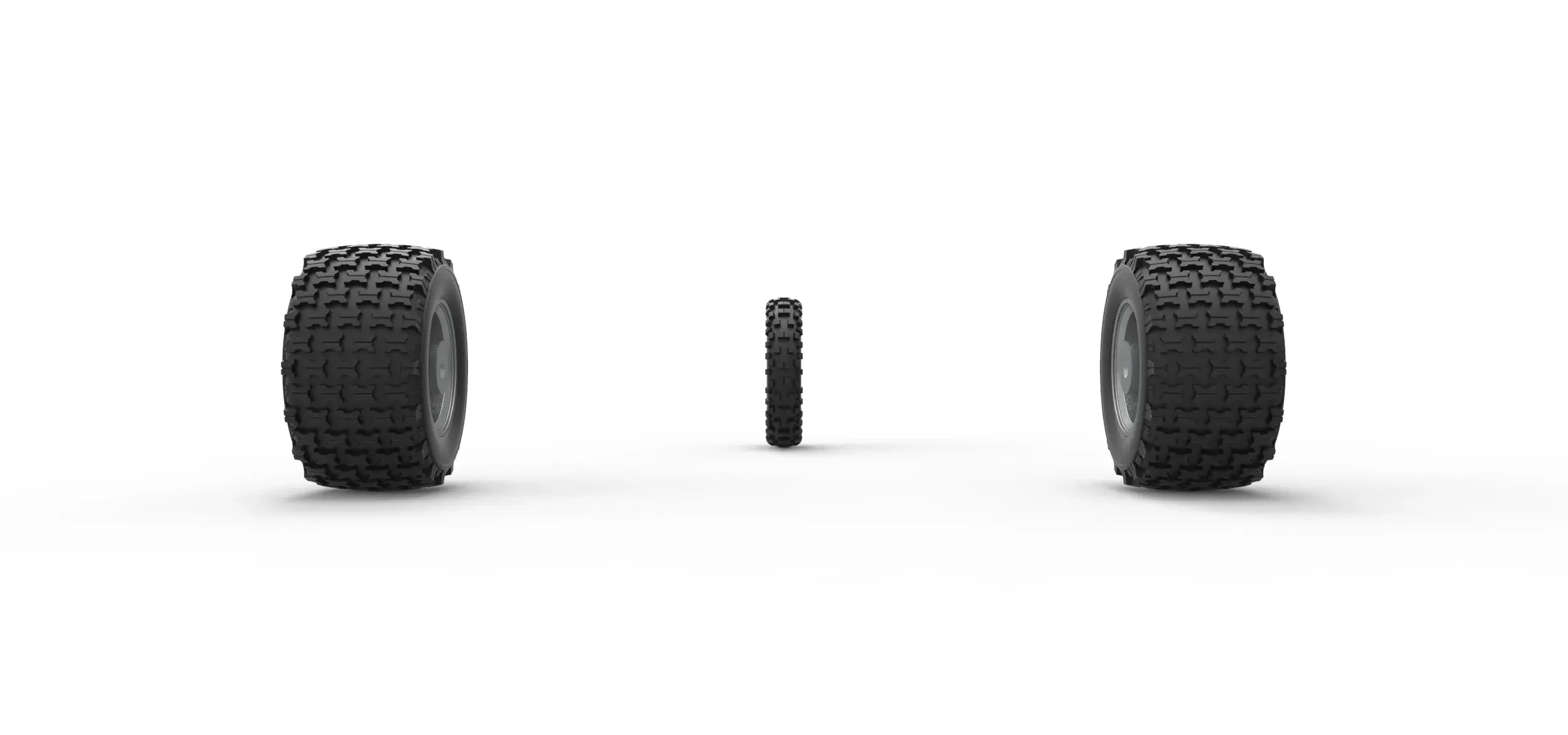 Wheel Set of Ape car proto for dirt Scale 1:25