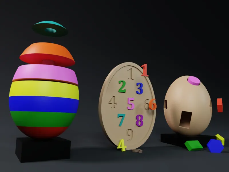 Divertido y educativo set de juegos Montessori Egg Shapped