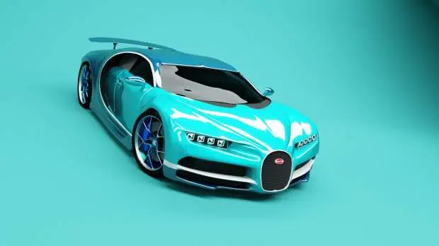 Bugatti Chiron 2017 Spor Araba 3D Modeli